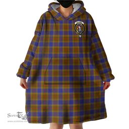 Scottish Balfour Modern Clan Family Crest Tartan Snuggie Hoodie Plaid Wearable Blanket Hoodie