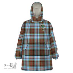 Scottish Anderson Ancient Clan Family Crest Tartan Snuggie Hoodie Plaid Wearable Blanket Hoodie
