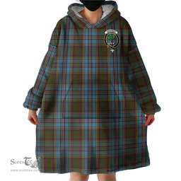 Scottish Anderson Clan Family Crest Tartan Snuggie Hoodie Plaid Wearable Blanket Hoodie