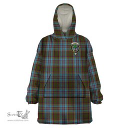 Scottish Anderson Clan Family Crest Tartan Snuggie Hoodie Plaid Wearable Blanket Hoodie