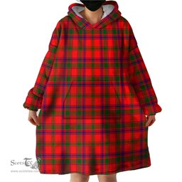 Scottish Bain Clan Tartan Snuggie Hoodie Plaid Wearable Blanket Hoodie