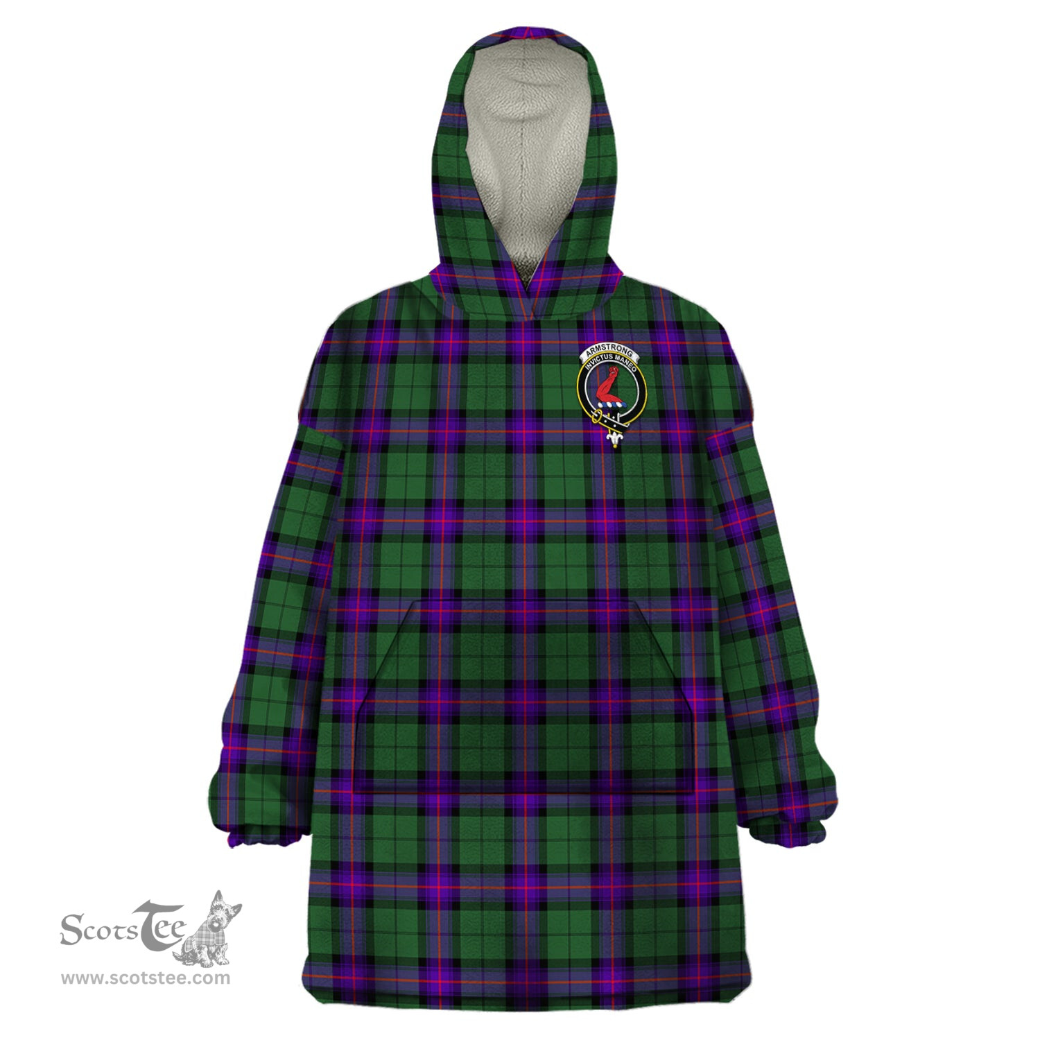 Scottish Armstrong Modern Clan Family Crest Tartan Snuggie Hoodie Plaid Wearable Blanket Hoodie