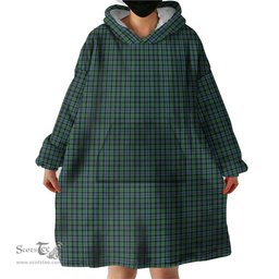 Scottish Arbuthnot Clan Tartan Snuggie Hoodie Plaid Wearable Blanket Hoodie