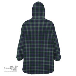 Scottish Allardice Clan Tartan Snuggie Hoodie Plaid Wearable Blanket Hoodie