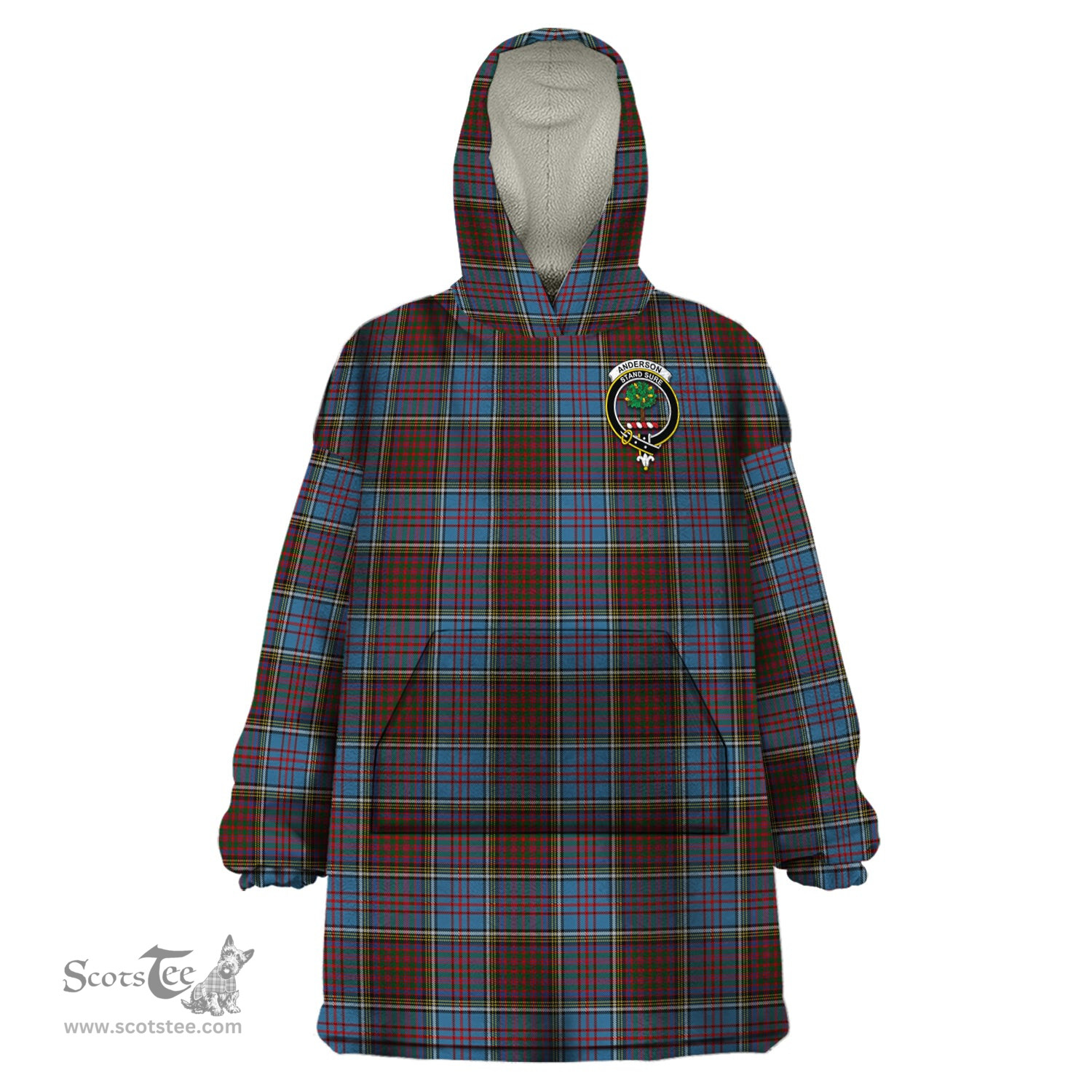 Scottish Anderson Highland Society of London Clan Family Crest Tartan Snuggie Hoodie Plaid Wearable Blanket Hoodie