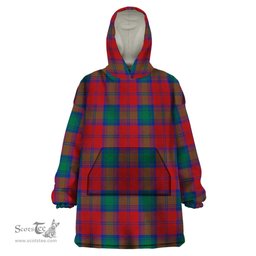 Scottish Auchinleck Clan Tartan Snuggie Hoodie Plaid Wearable Blanket Hoodie