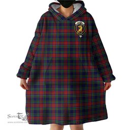 Scottish Allison Red Clan Family Crest Tartan Snuggie Hoodie Plaid Wearable Blanket Hoodie