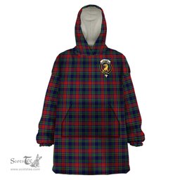 Scottish Allison Red Clan Family Crest Tartan Snuggie Hoodie Plaid Wearable Blanket Hoodie