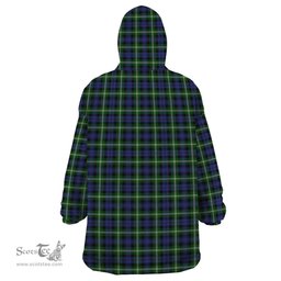 Scottish Baillie Modern Clan Tartan Snuggie Hoodie Plaid Wearable Blanket Hoodie