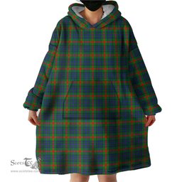 Scottish Aiton Clan Tartan Snuggie Hoodie Plaid Wearable Blanket Hoodie