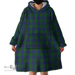 Scottish Barclay Clan Tartan Snuggie Hoodie Plaid Wearable Blanket Hoodie