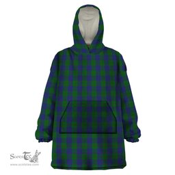 Scottish Barclay Clan Tartan Snuggie Hoodie Plaid Wearable Blanket Hoodie