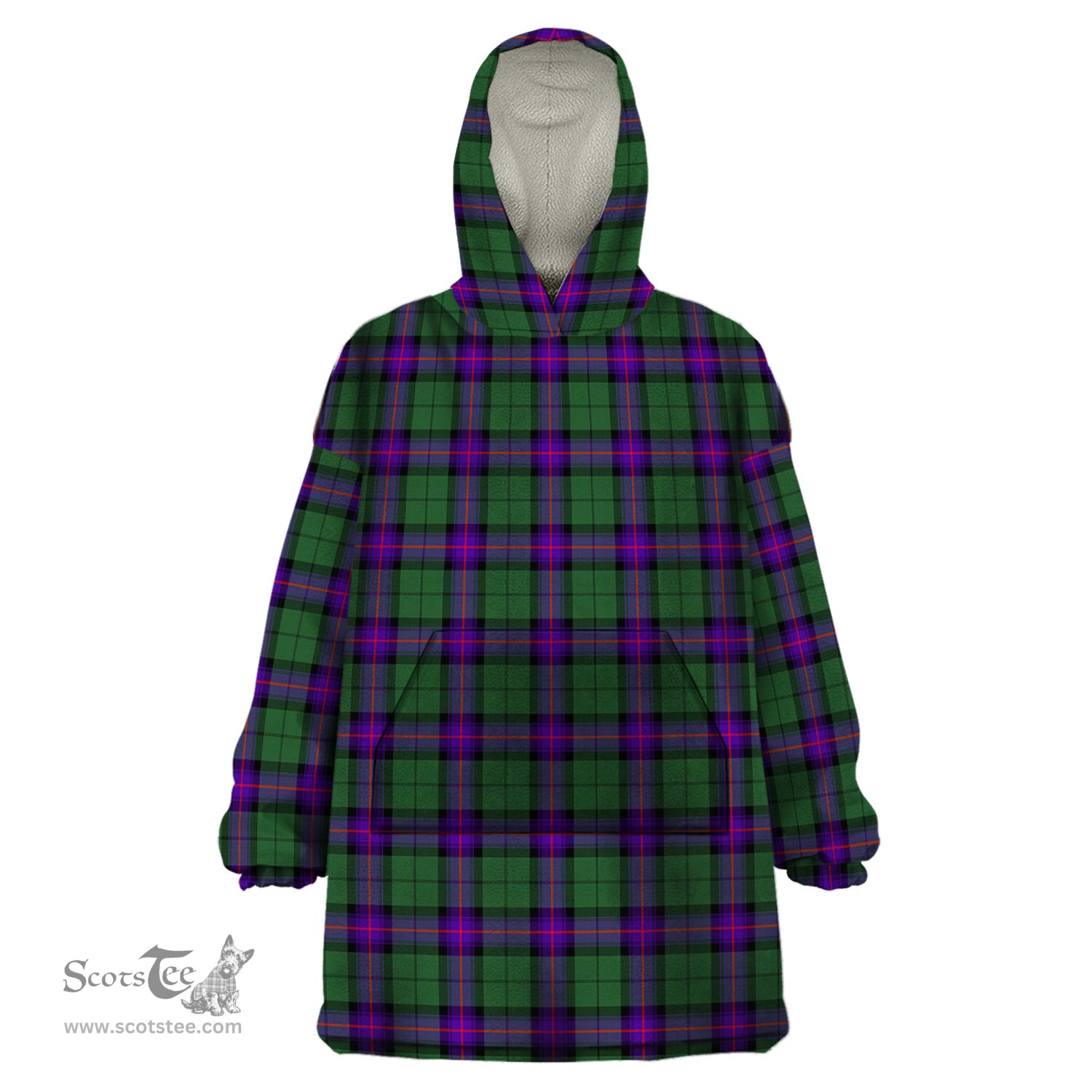Scottish Armstrong Modern Clan Tartan Snuggie Hoodie Plaid Wearable Blanket Hoodie