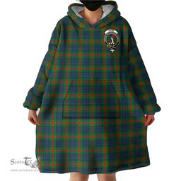 Scottish Aiton Clan Family Crest Tartan Snuggie Hoodie Plaid Wearable Blanket Hoodie