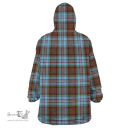 Scottish Anderson Ancient Clan Tartan Snuggie Hoodie Plaid Wearable Blanket Hoodie