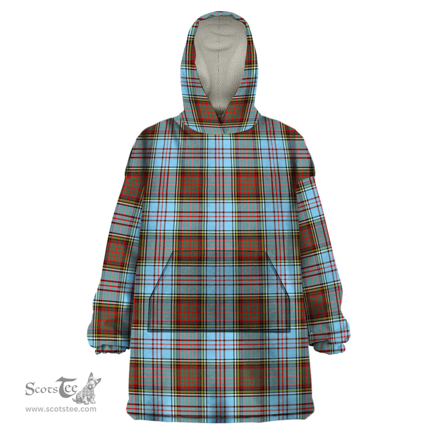Scottish Anderson Ancient Clan Tartan Snuggie Hoodie Plaid Wearable Blanket Hoodie