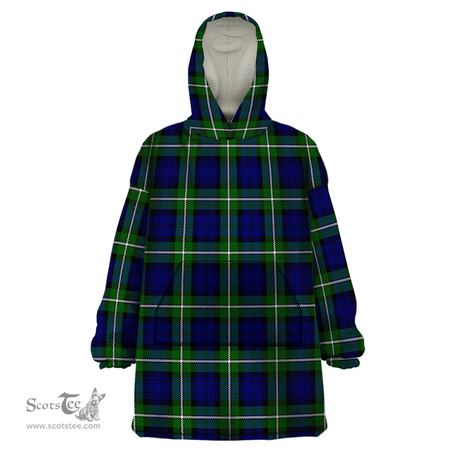Scottish Bannerman Clan Tartan Snuggie Hoodie Plaid Wearable Blanket Hoodie