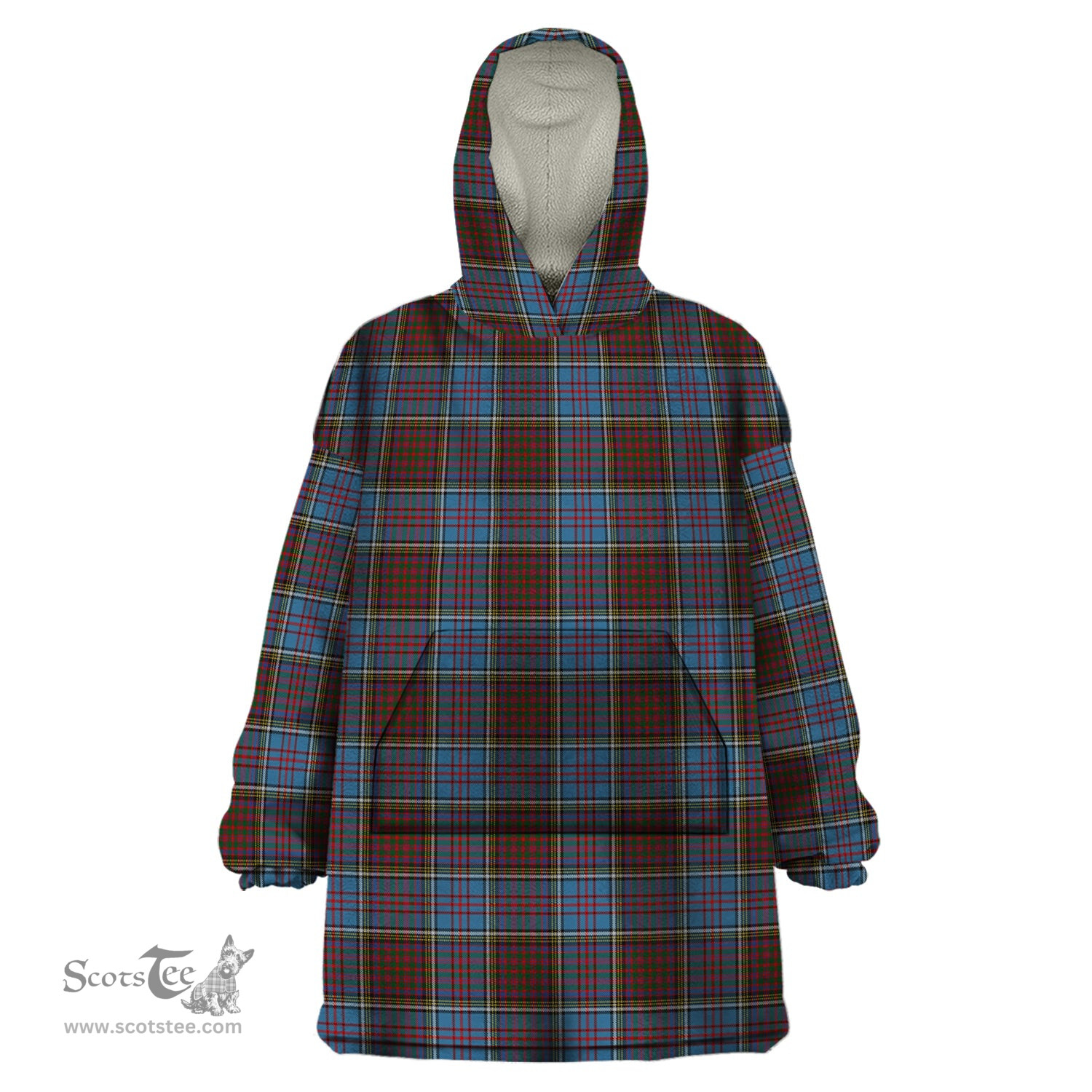 Scottish Anderson Highland Society of London Clan Tartan Snuggie Hoodie Plaid Wearable Blanket Hoodie