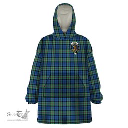 Scottish Baird Ancient Clan Family Crest Tartan Snuggie Hoodie Plaid Wearable Blanket Hoodie