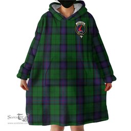Scottish Armstrong Clan Family Crest Tartan Snuggie Hoodie Plaid Wearable Blanket Hoodie
