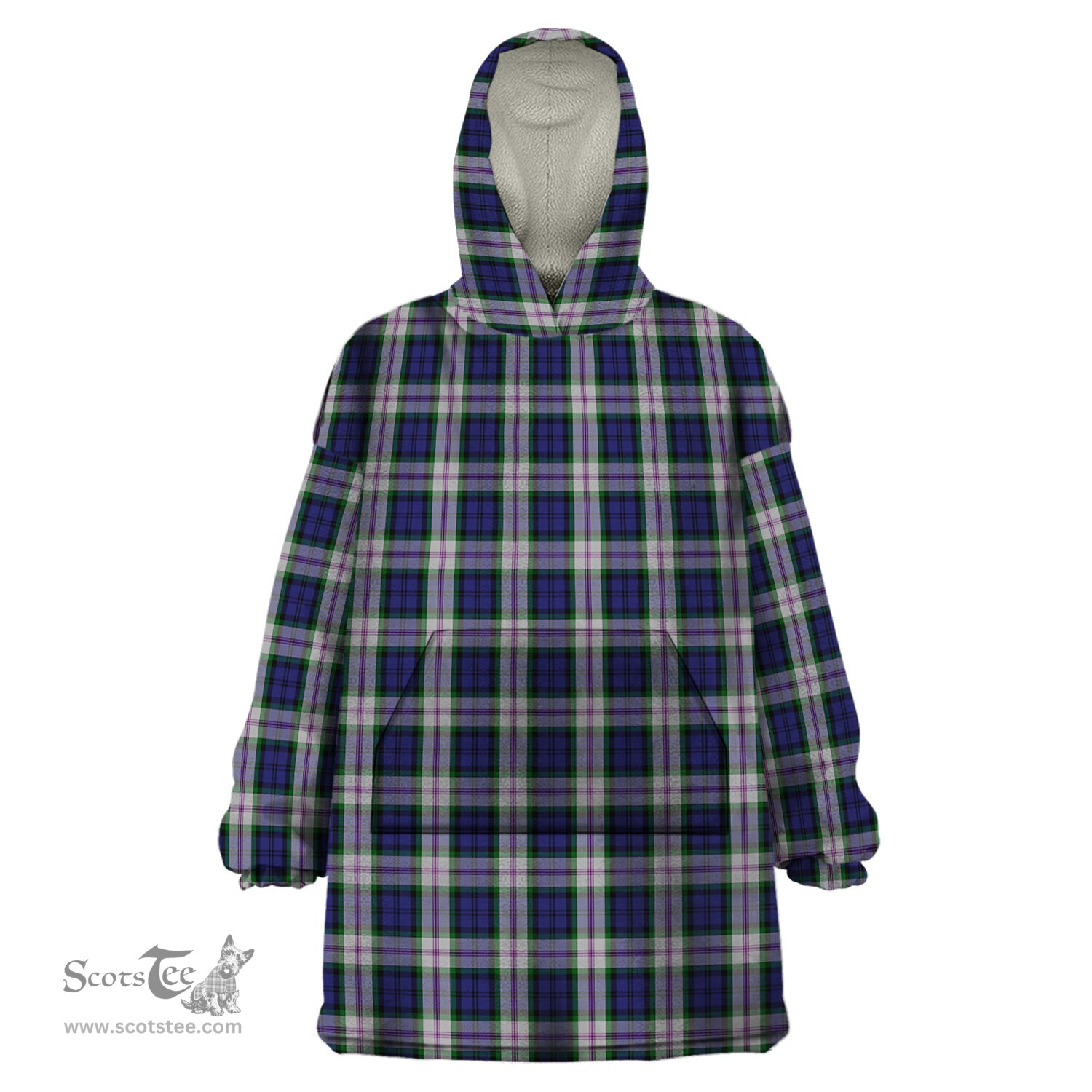 Scottish Baird Dress Clan Tartan Snuggie Hoodie Plaid Wearable Blanket Hoodie