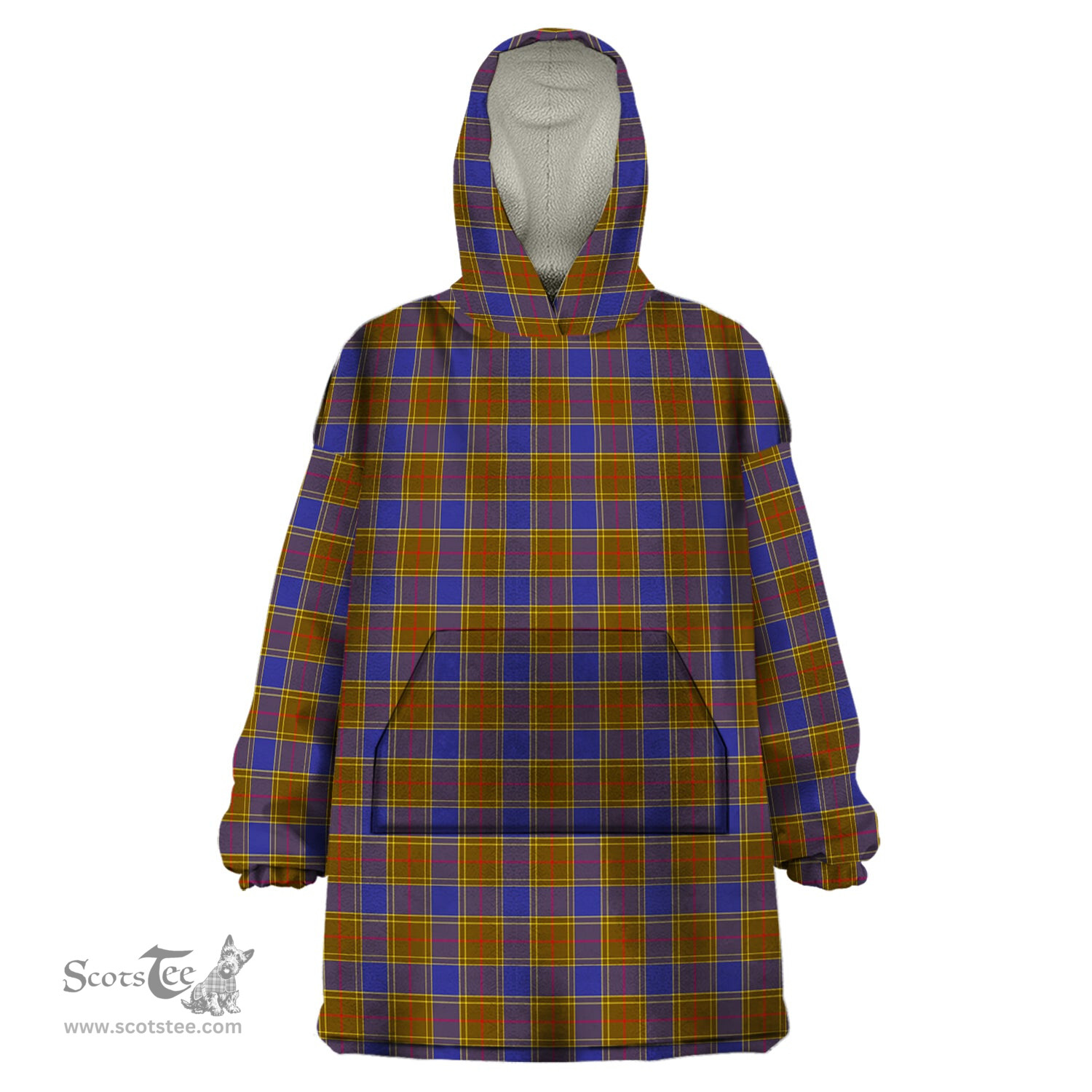 Scottish Balfour Modern Clan Tartan Snuggie Hoodie Plaid Wearable Blanket Hoodie
