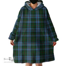 Scottish Ayrton Clan Tartan Snuggie Hoodie Plaid Wearable Blanket Hoodie