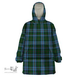 Scottish Ayrton Clan Tartan Snuggie Hoodie Plaid Wearable Blanket Hoodie