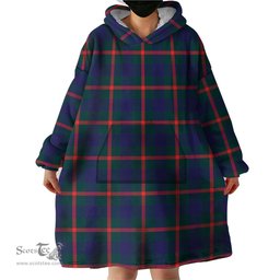 Scottish Agnew Modern Clan Tartan Snuggie Hoodie Plaid Wearable Blanket Hoodie