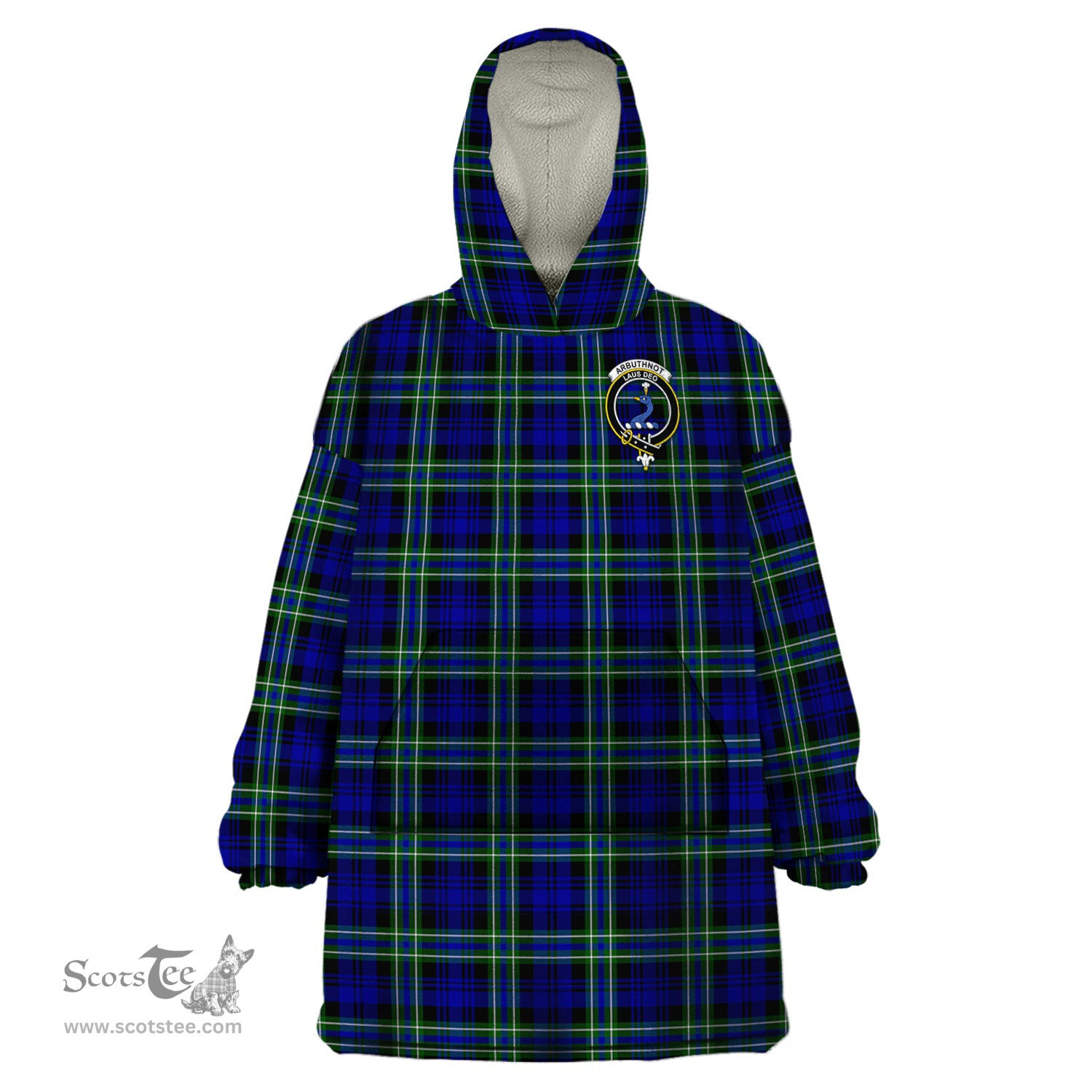 Scottish Arbuthnot Modern Clan Family Crest Tartan Snuggie Hoodie Plaid Wearable Blanket Hoodie