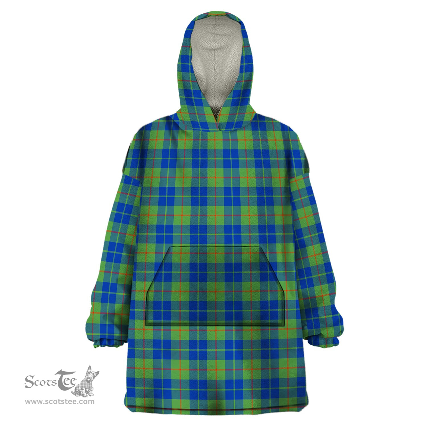 Scottish Barclay Hunting Ancient Clan Tartan Snuggie Hoodie Plaid Wearable Blanket Hoodie