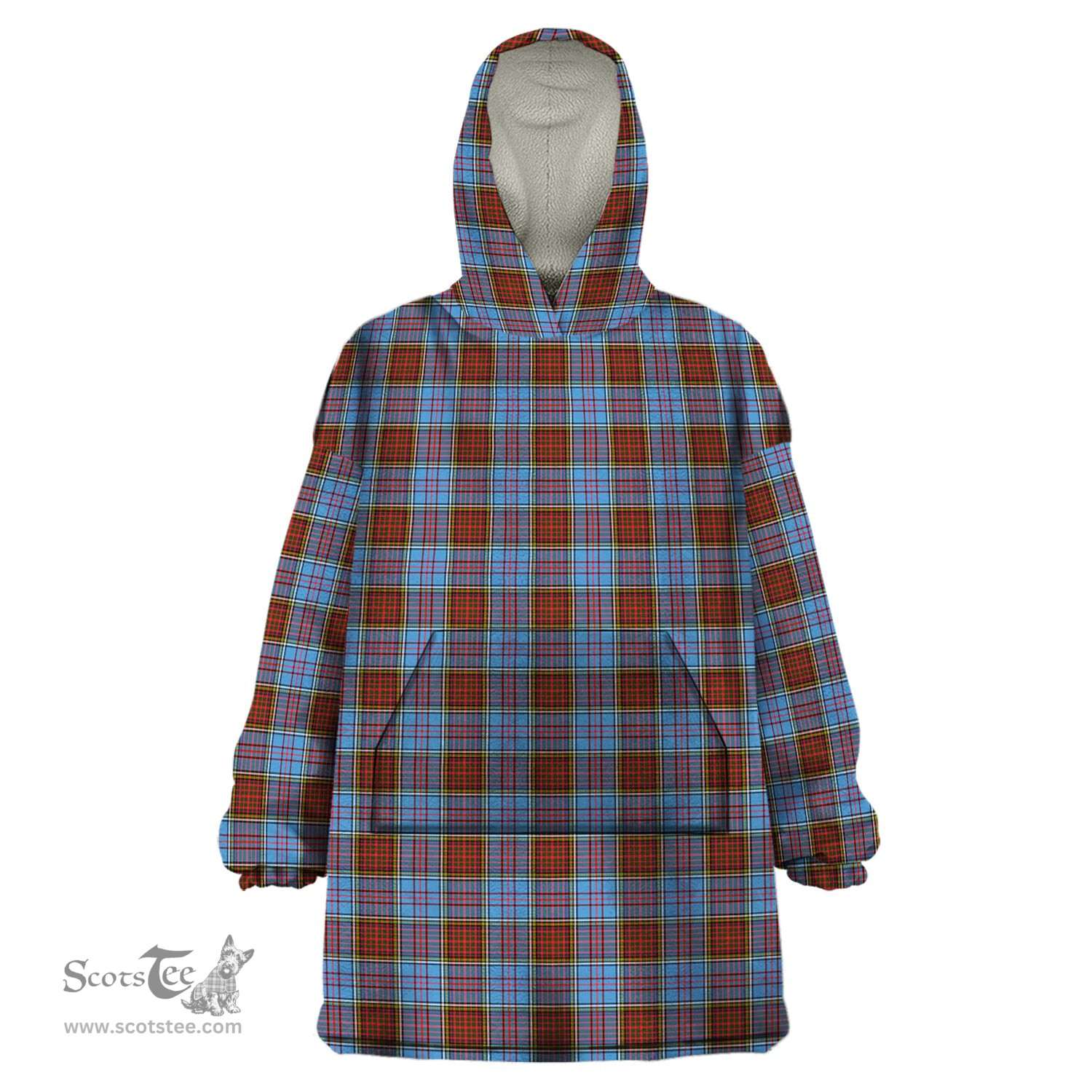 Scottish Anderson Modern Clan Tartan Snuggie Hoodie Plaid Wearable Blanket Hoodie