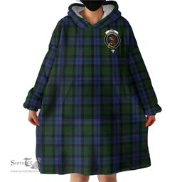 Scottish Baird Clan Family Crest Tartan Snuggie Hoodie Plaid Wearable Blanket Hoodie