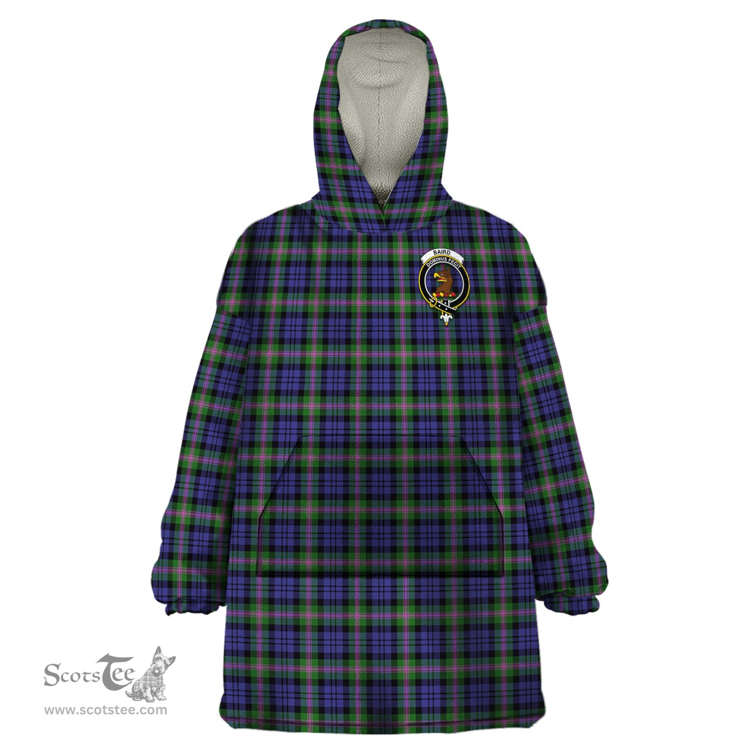 Scottish Baird Modern Clan Family Crest Tartan Snuggie Hoodie Plaid Wearable Blanket Hoodie
