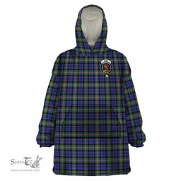 Scottish Baird Modern Clan Family Crest Tartan Snuggie Hoodie Plaid Wearable Blanket Hoodie