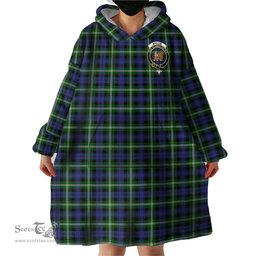Scottish Baillie Modern Clan Family Crest Tartan Snuggie Hoodie Plaid Wearable Blanket Hoodie