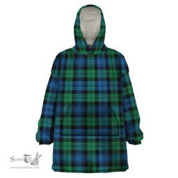 Scottish Black Watch Ancient of Canada Clan Tartan Snuggie Hoodie Plaid Wearable Blanket Hoodie