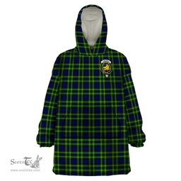 Scottish Campbell of Breadalbane Modern Clan Family Crest Tartan Snuggie Hoodie Plaid Wearable Blanket Hoodie