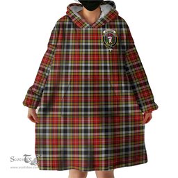 Scottish Buchanan Old Dress Clan Family Crest Tartan Snuggie Hoodie Plaid Wearable Blanket Hoodie