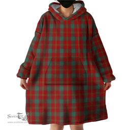Scottish Bronte Clan Tartan Snuggie Hoodie Plaid Wearable Blanket Hoodie