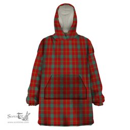 Scottish Bronte Clan Tartan Snuggie Hoodie Plaid Wearable Blanket Hoodie