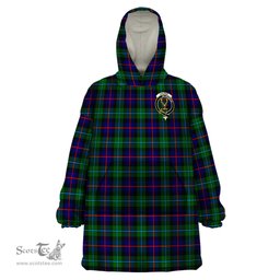 Scottish Calder Modern Clan Family Crest Tartan Snuggie Hoodie Plaid Wearable Blanket Hoodie