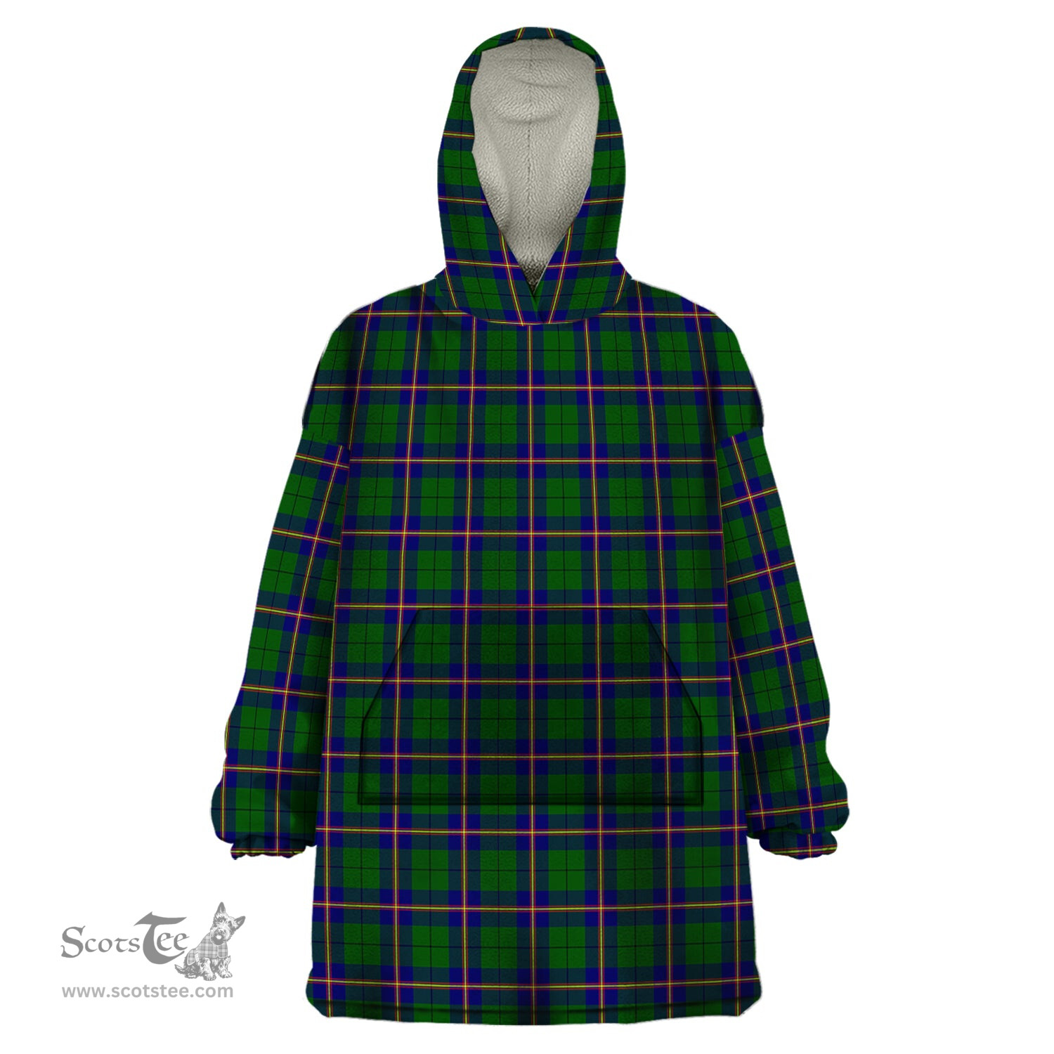 Scottish Carmichael Modern Clan Tartan Snuggie Hoodie Plaid Wearable Blanket Hoodie