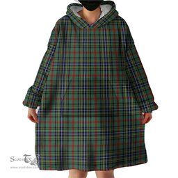 Scottish Bisset Clan Tartan Snuggie Hoodie Plaid Wearable Blanket Hoodie