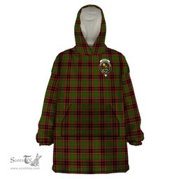 Scottish Buchan Modern Clan Family Crest Tartan Snuggie Hoodie Plaid Wearable Blanket Hoodie