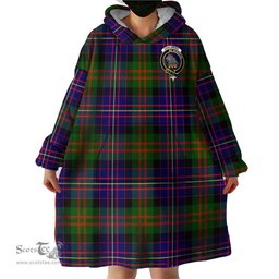 Scottish Chalmers Modern Clan Family Crest Tartan Snuggie Hoodie Plaid Wearable Blanket Hoodie