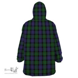 Scottish Blair Clan Tartan Snuggie Hoodie Plaid Wearable Blanket Hoodie