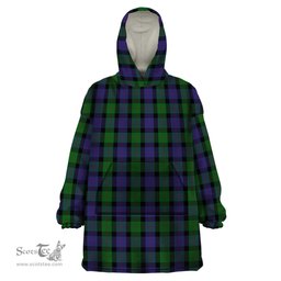 Scottish Blair Clan Tartan Snuggie Hoodie Plaid Wearable Blanket Hoodie