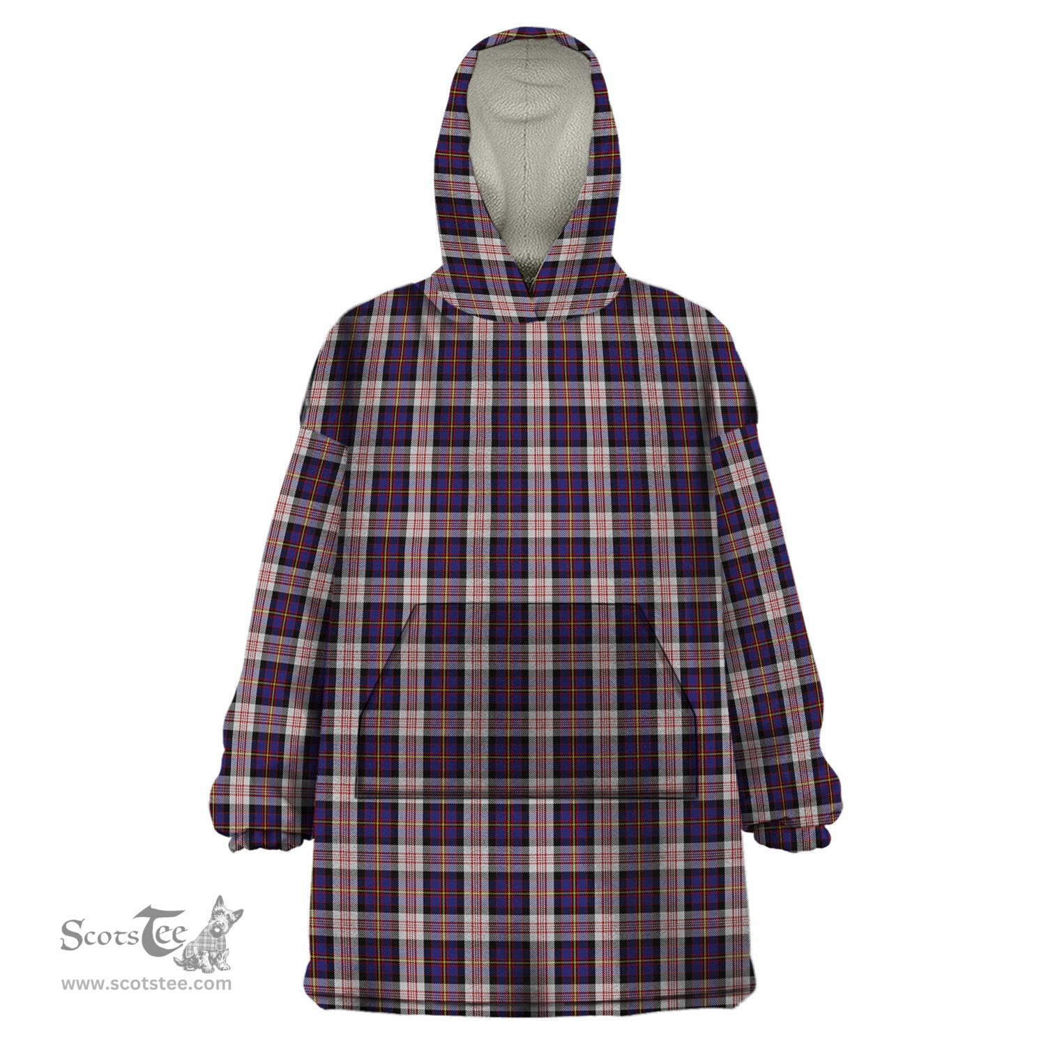 Scottish Cameron of Erracht Dress Clan Tartan Snuggie Hoodie Plaid Wearable Blanket Hoodie