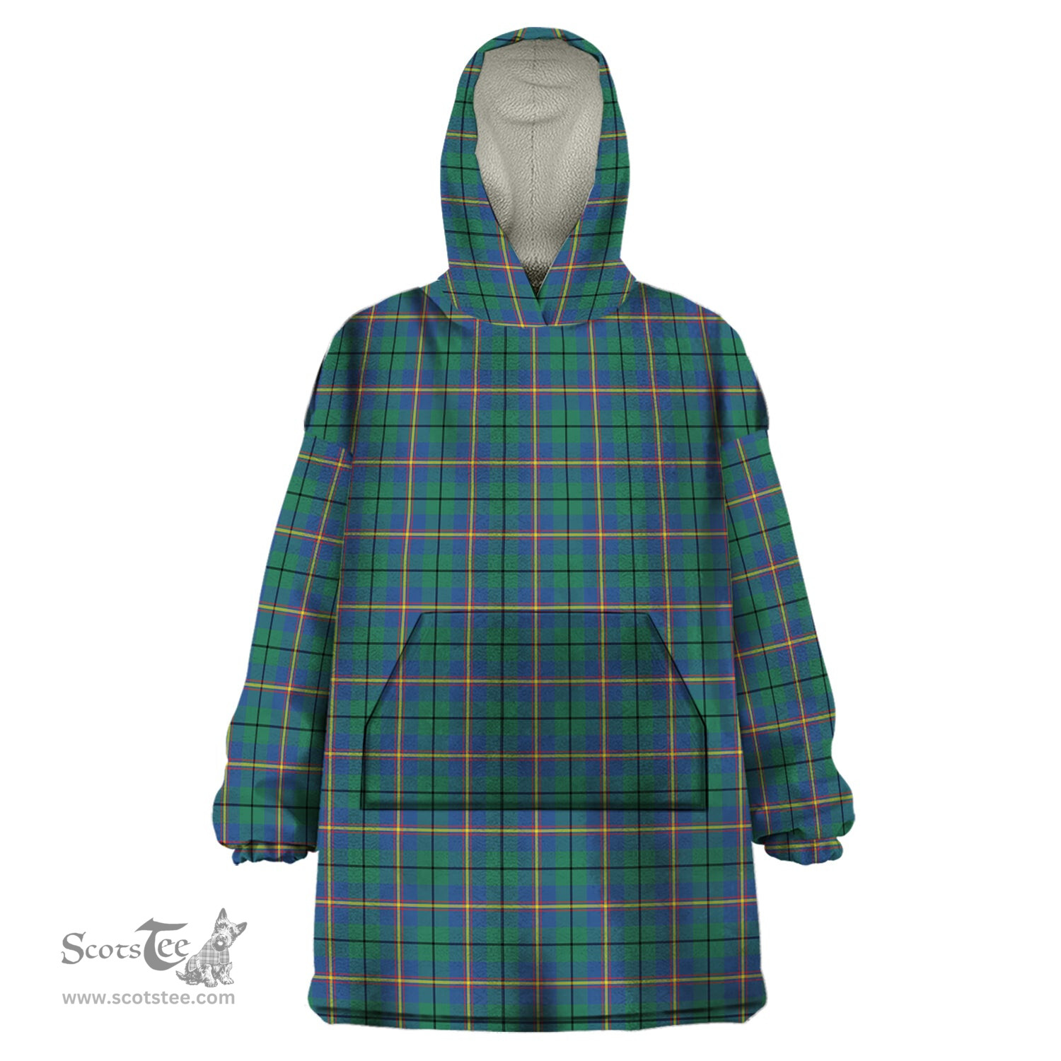 Scottish Carmichael Ancient Clan Tartan Snuggie Hoodie Plaid Wearable Blanket Hoodie
